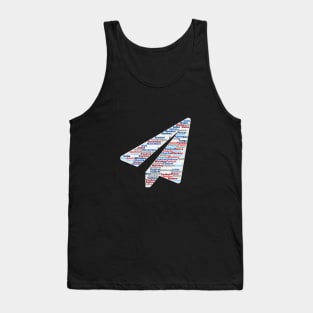 Paper Plane Aviation Alphabet | Gift Tank Top